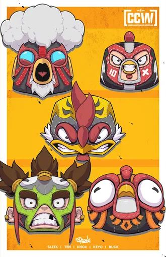"CCW Lucha" Ilustración por Creon Chickenhead