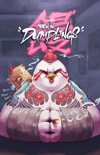 "CHKN n´ Dumplings" Ilustración por Creon Chickenhead