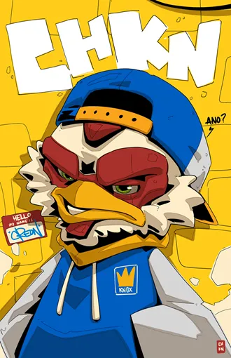 "Hello My Name is Creon" Ilustración por Creon Chickenhead — imagen "Hello My Name is Creon" Ilustración por Creon Chickenhead